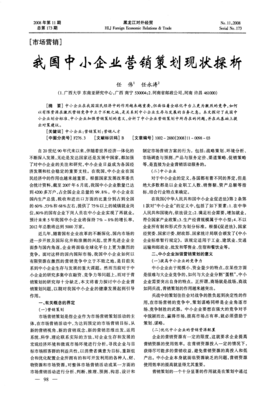 我国中小企业营销策划现状探析 机遇、挑战与路径优化